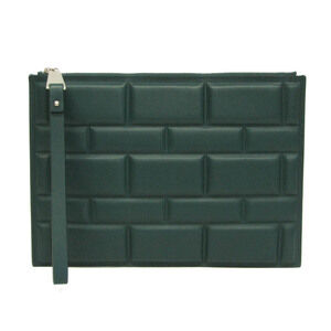 BOTTEGA VENETA Blue Leather Clutch Bag